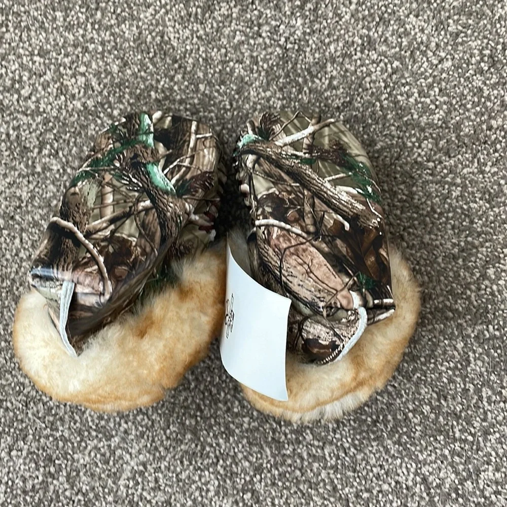 Weber’s camo baby moccasins